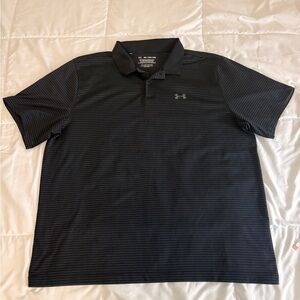 black stripe under armor tennis shirt